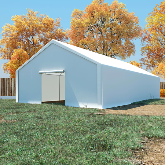 vidaXL Varastoteltta PE 6x12 m valkoinen
