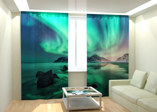 Kuvaverhot NORTHERN LIGHTS 300x260 cm
