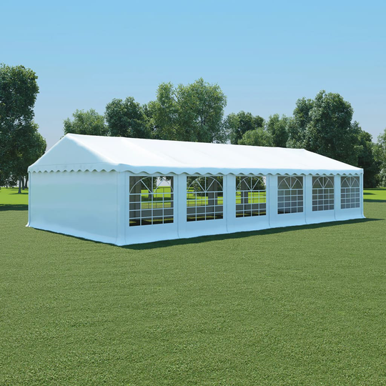 vidaXL Puutarhakatos PVC 6x12 m Valkoinen