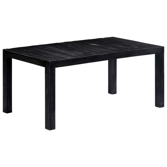 vidaXL Ruokapöytä musta 180x90x76 cm täysi mangopuu