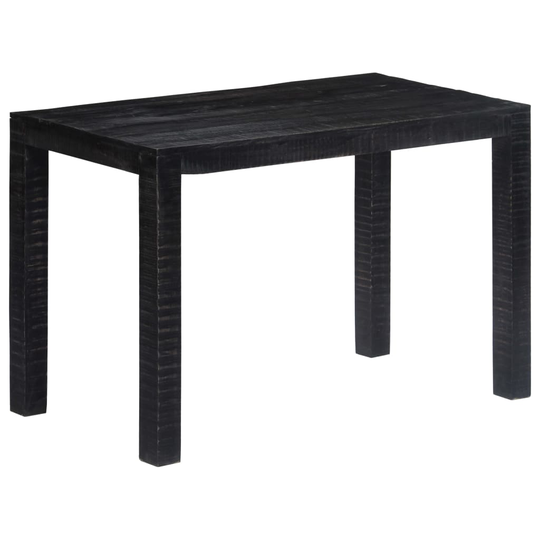 vidaXL Ruokapöytä musta 118x60x76 cm mangopuu