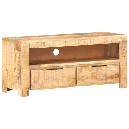vidaXL TV-taso 90x30x40 cm täysi karkea mangopuu