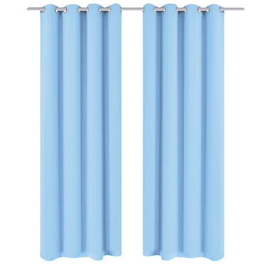 vidaXL Pimennysverhot purjerenkailla 2 kpl 135x245 cm Turkoosi