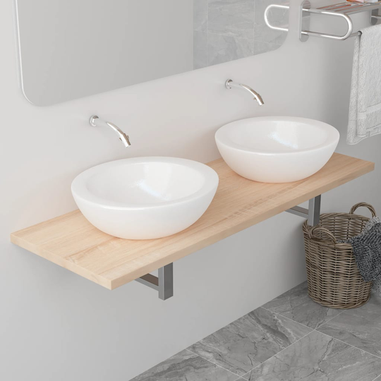 vidaXL Kylpyhuoneen huonekalu tammi 120x40x16,3 cm