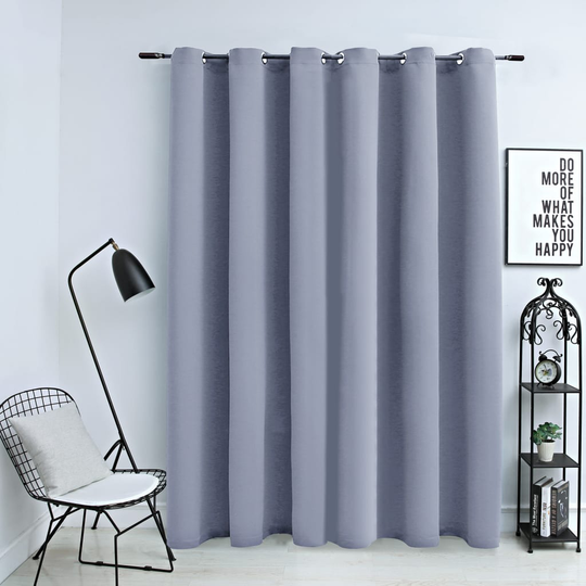 vidaXL Pimennysverho metallirenkailla harmaa 290x245 cm