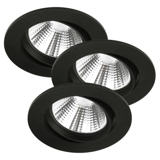 Nordlux FREMONT 47580103 Kohdevalaisin LED, 3 kpl, asennus rakenteen sisään, IP23 Musta