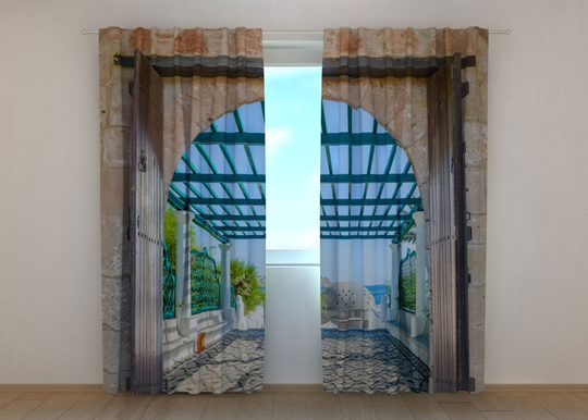 Pimennysverho Beautiful Old Greece 240x220 cm