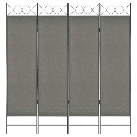 vidaXL 4-Paneelinen tilanjakaja 160x180 cm antrasiitti