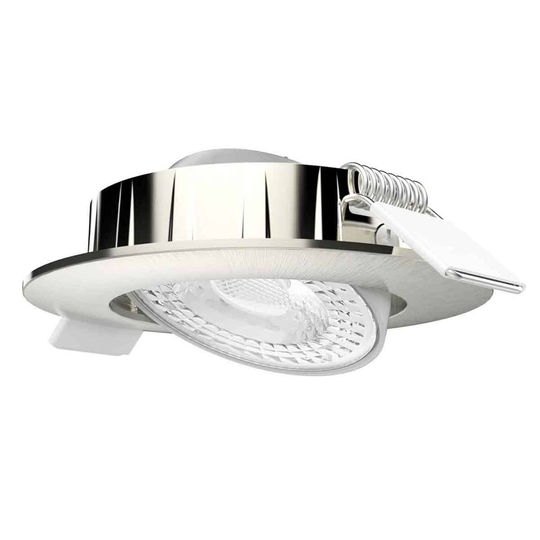 LED-uppovalaisin Slimo käännettävä, harjattu teräs