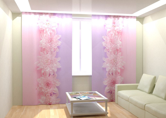 Kuvaverhot LINE OF FLOWERS 300x260 cm
