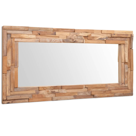 vidaXL Koristeellinen Peili Tiikki 120x60 cm Suorakaide
