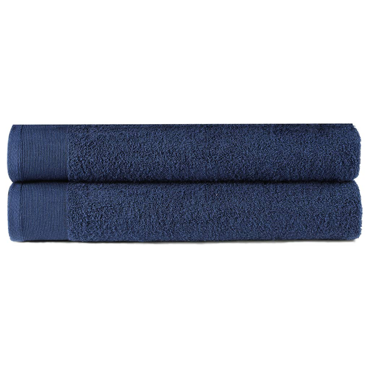 vidaXL Suihkupyyhesetti 2 kpl puuvilla 450 g/m² 70x140cm laivastonsin.