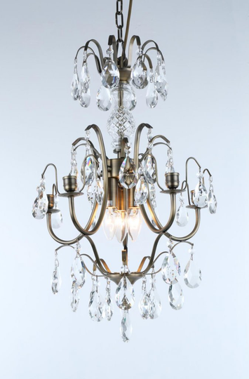 Charlotte chandelier small (antiikki messinki)