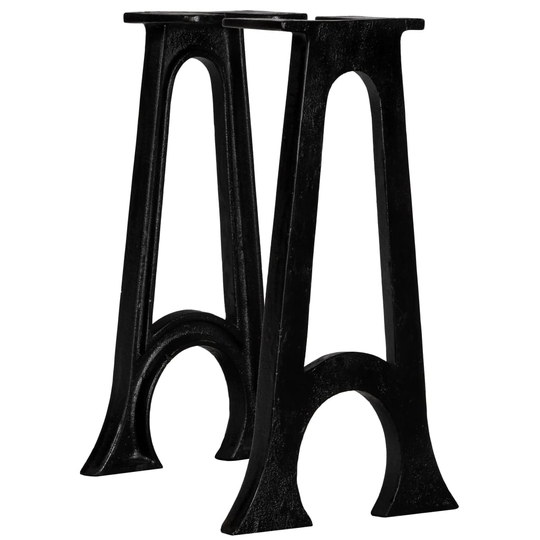 vidaXL Penkin jalat 2 kpl kaarevalla pohjalla A-runko valurauta