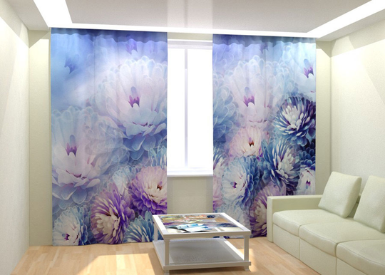 Kuvaverhot TENDER BLUE FLOWER 300x260 cm