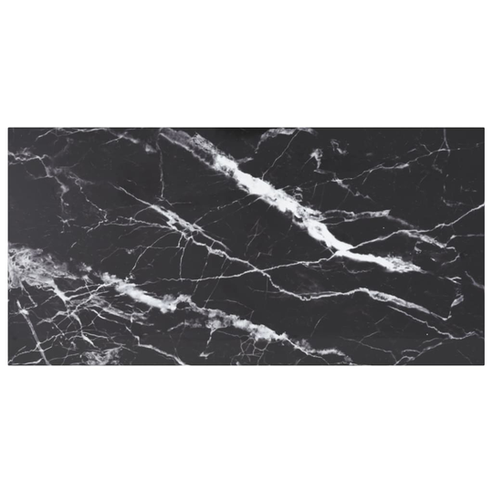 vidaXL Pöytälevy musta 100x50 cm 6 mm karkaistu lasi marmorikuvio
