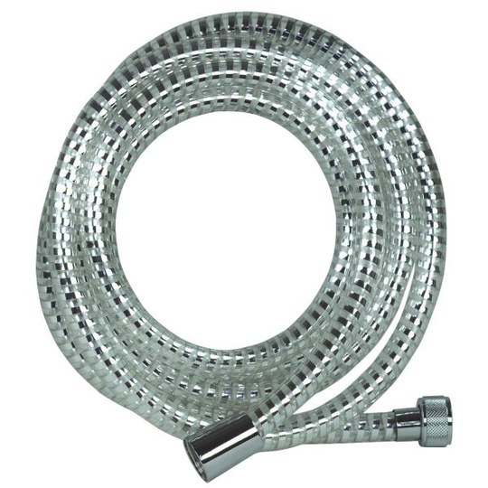 Gelia Aluflex Suihkuletku läpinäkyvä/kromi 1,5 m