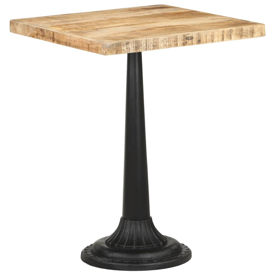 vidaXL Bistropöytä 60x60x76 cm karkea mangopuu