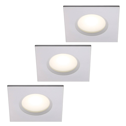 LED-uppovalaisin Clarkson 3 kpl kulmikas valkoinen