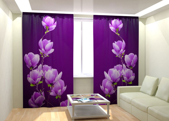 Kuvaverhot PURPLE MAGNOLIA 300x260 cm