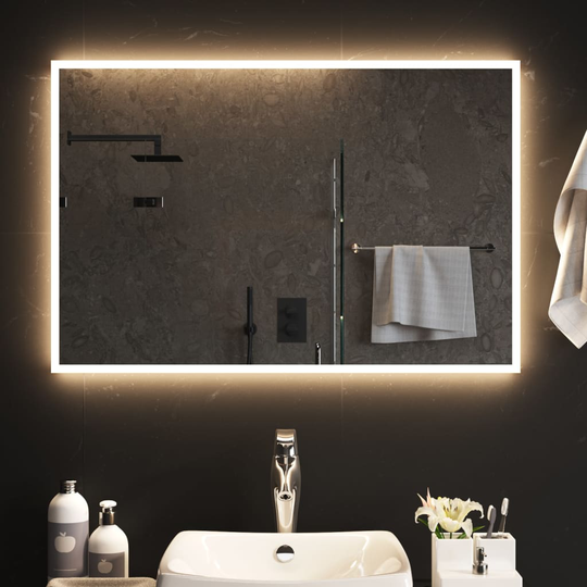vidaXL LED-kylpyhuoneen peili 90x60 cm