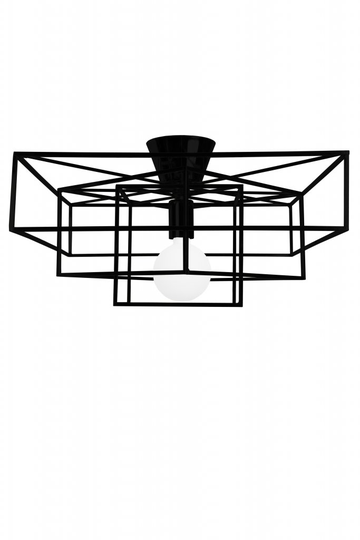 Cube ceiling light (musta)