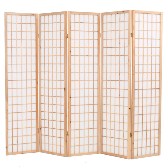 vidaXL Tilanjakaja 5 paneelia japanilaistyylinen 200x170cm