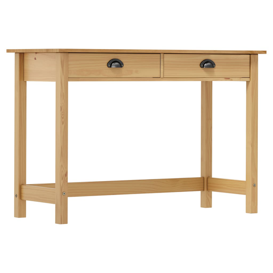 vidaXL Sivupöytä Hill Range 2 laatikolla 110x45x74 cm täysi mänty