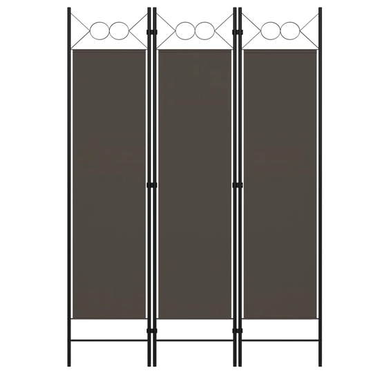 vidaXL 3-Paneelinen tilanjakaja 120x180 cm antrasiitti