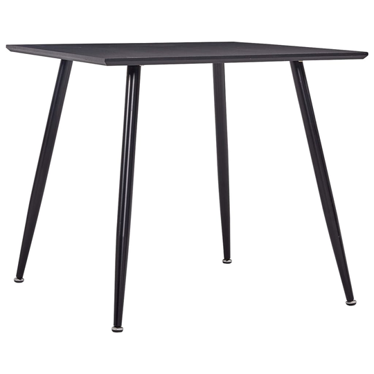 vidaXL Ruokapöytä musta 80,5x80,5x73 cm MDF