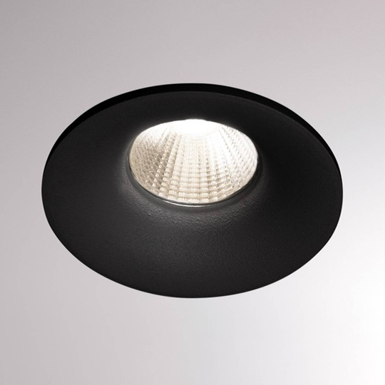 Upotettava LED-kohdevalo Ivy Round 7W, musta