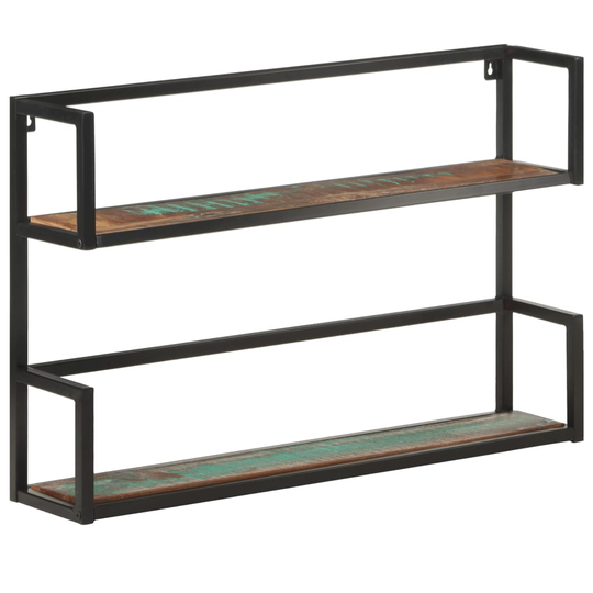 vidaXL Seinähylly 90x20x60 cm kierrätetty täyspuu