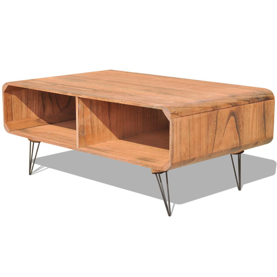 vidaXL Sohvapöytä 90x55,5x38,5 cm täysi keisaripuu ruskea
