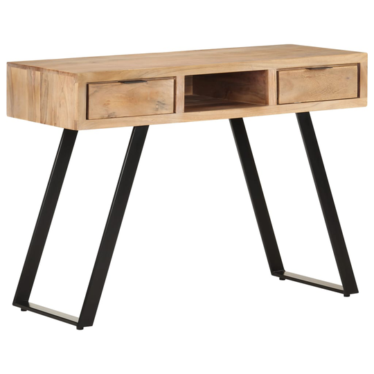 vidaXL Työpöytä 110x50x75 cm täysi akaasiapuu elävillä reunoilla