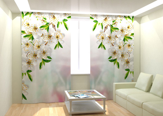 Kuvaverhot WONDERFUL SPRING CHERRY 300x260 cm
