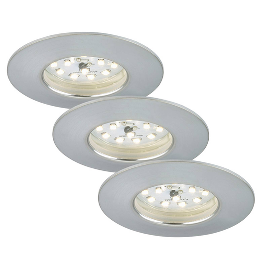 Felia-LED-uppovalaisin IP44, alumiini, 3 kpl