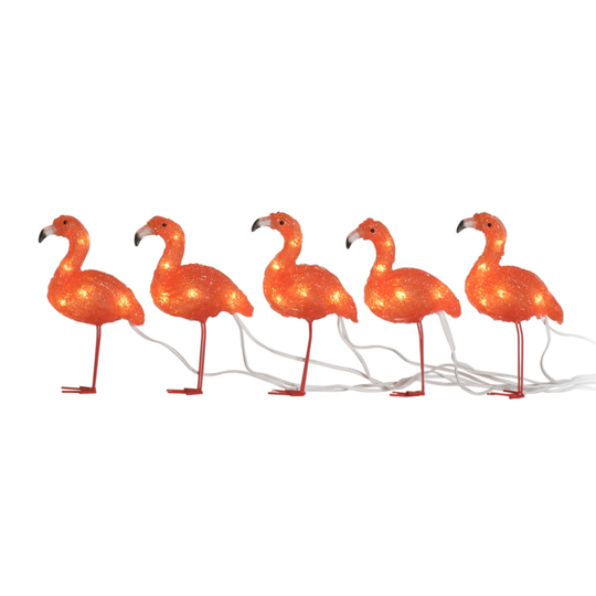 Flamingor acrylic 5pcs LED (punainen)