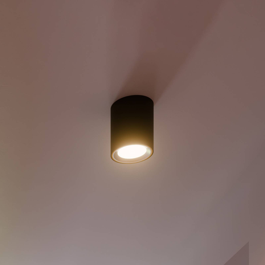 Landon Smart -LED-kattokohdevalo musta, K 14 cm