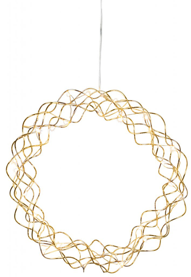 Curly wreath 30cm brass (Brass / Kulta)
