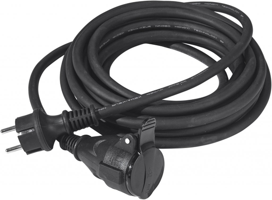 Extension cable outdoors 7m (musta)