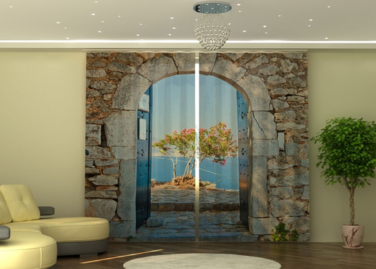 Puolipimentävä verho Archway to the Sea 290x245 cm