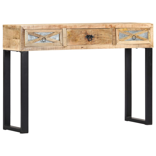 vidaXL Konsolipöytä 110x30x76 cm täysi mangopuu