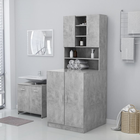 vidaXL Pesukonekaappi betoninharmaa 71x71,5x91,5 cm