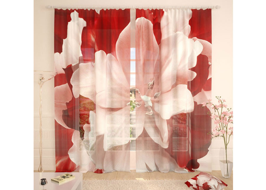 Tylliverho Red White Tulip 400x260 cm