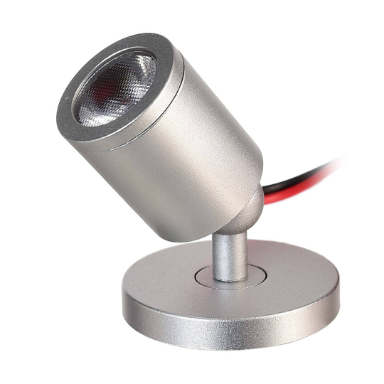 LED-spottivalaisin Herculis 4 000 K, hopea