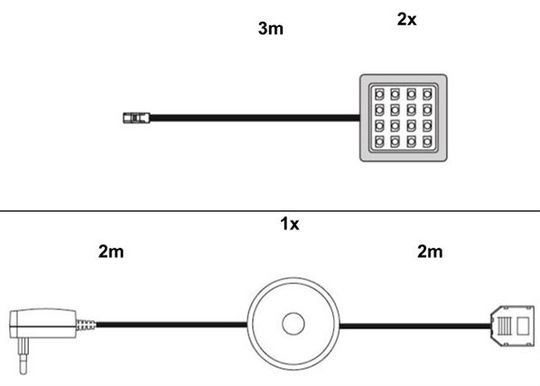 LED-valaistus hyllyn alle, 2 kpl