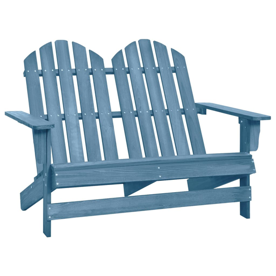 vidaXL 2-istuttava Adirondack-puutarhatuoli täysi kuusi sininen