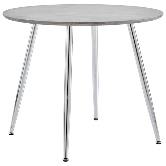 vidaXL Ruokapöytä betoni ja hopea 90x73,5 cm MDF