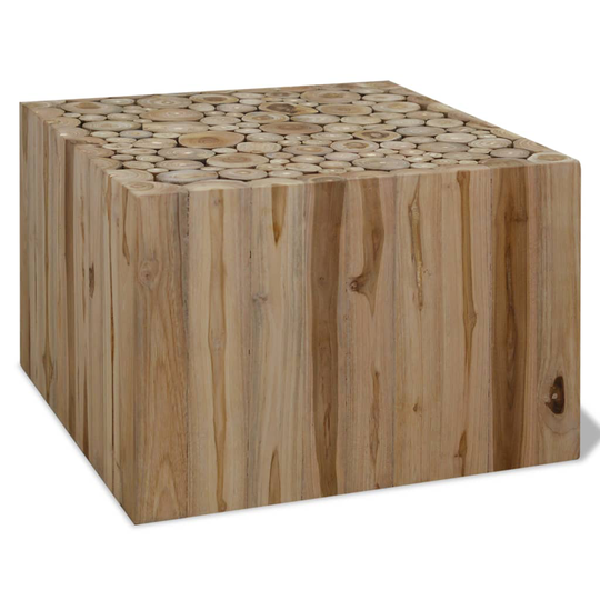 vidaXL Sohvapöytä 50x50x35 cm aito tiikki