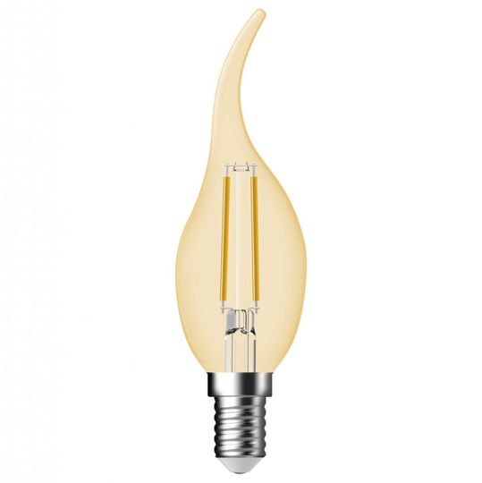 E14 curved crown light Amber LED 4.8W